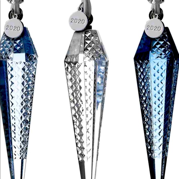 WATERFORD CRYSTAL ICICLE ORNAMENTS SET OF THREE